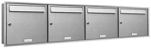 4er 4x1 Premium Edelstahl Briefkastenanlage für Unterputz Montage
